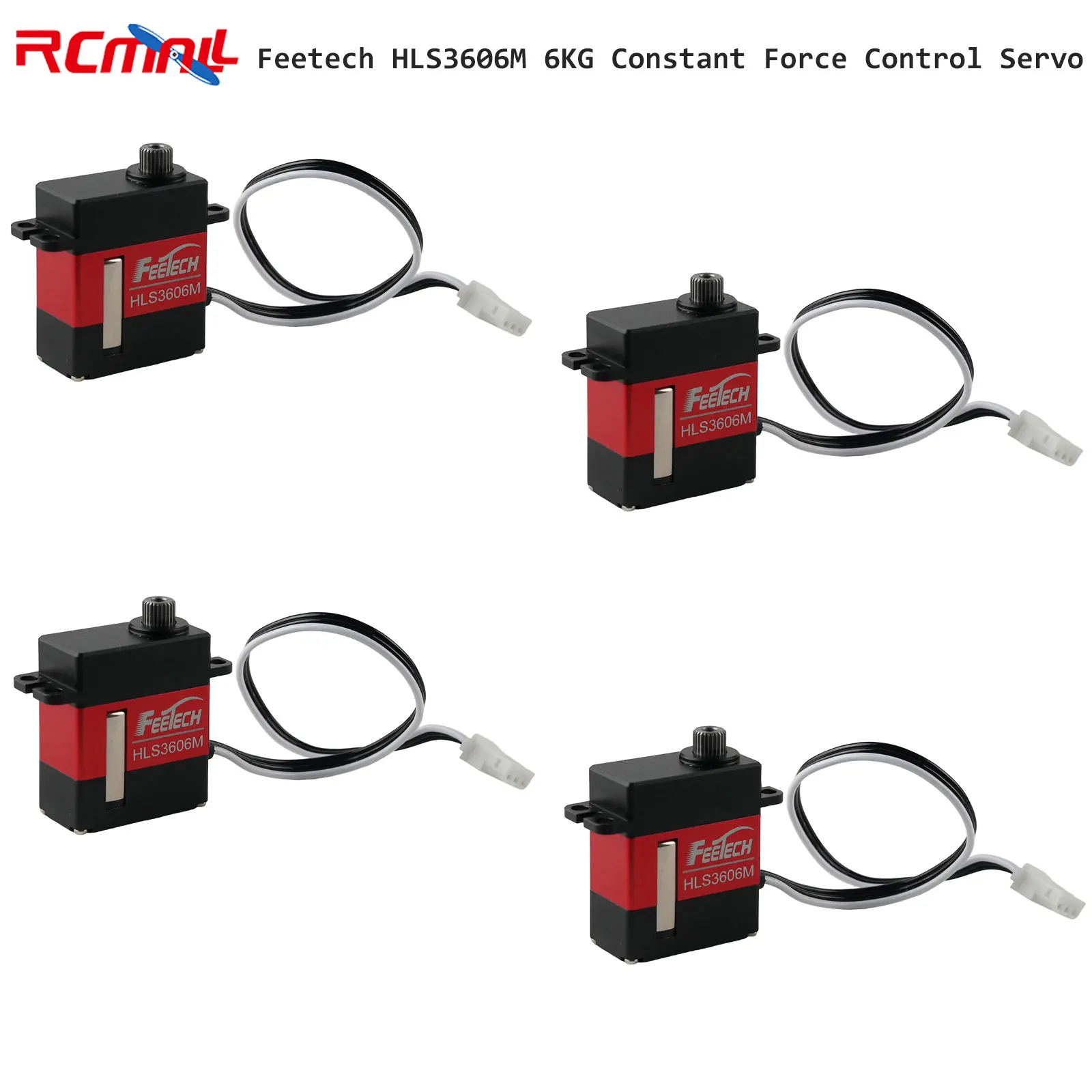 4PCS Feetech HLS3606M 6V 6kg Constant Force Single Shaft TTL Servo All-Metal Coreless Motor 360 Degree Magnetic Encoder Servo