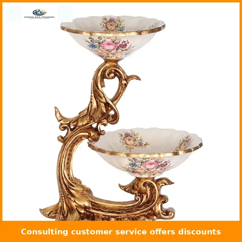 Custom Home Decor Luxury Antique European Style Resin Decorative Table Vase Jars with Handles