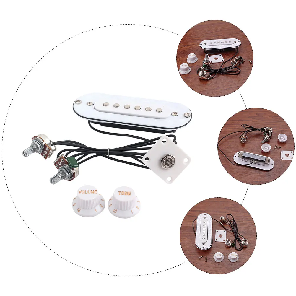 

Premium Electric Guitar Pickup Piezo Coil Component White Soundhole Acoustic Transducer For Violin Ukulele Durable Instrument