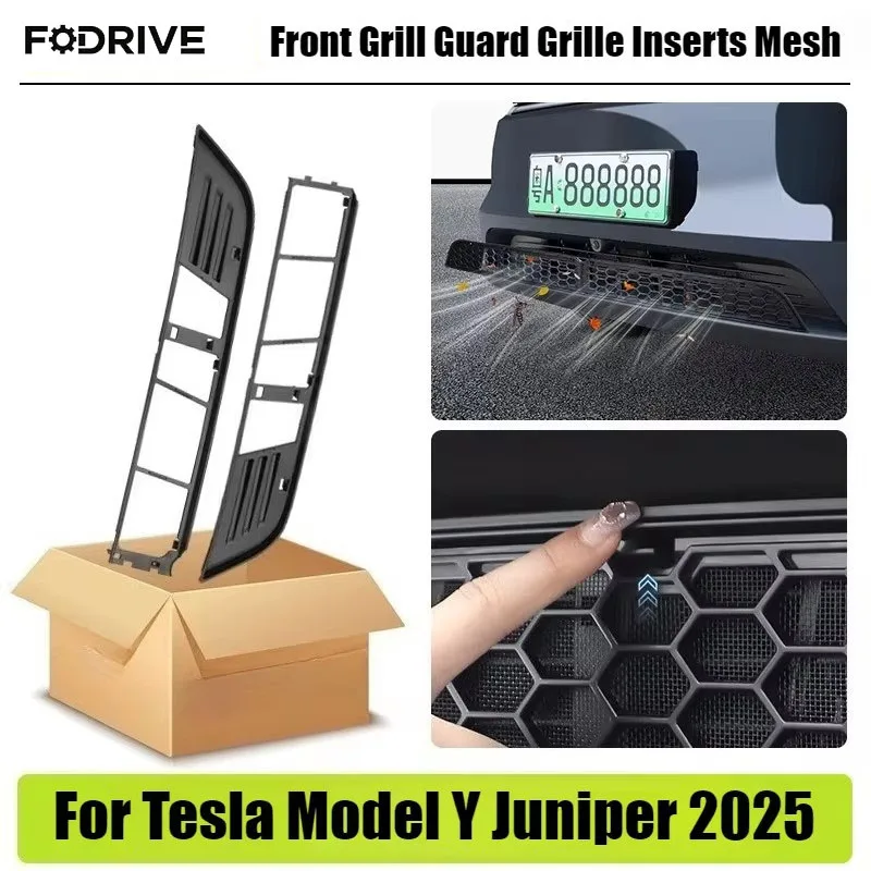 

Lower Bumper Anti Insect Net for Tesla Model Y Juniper 2025 Car Anti Dust Proof Inner Vent Grille Insect-proof Front Cover