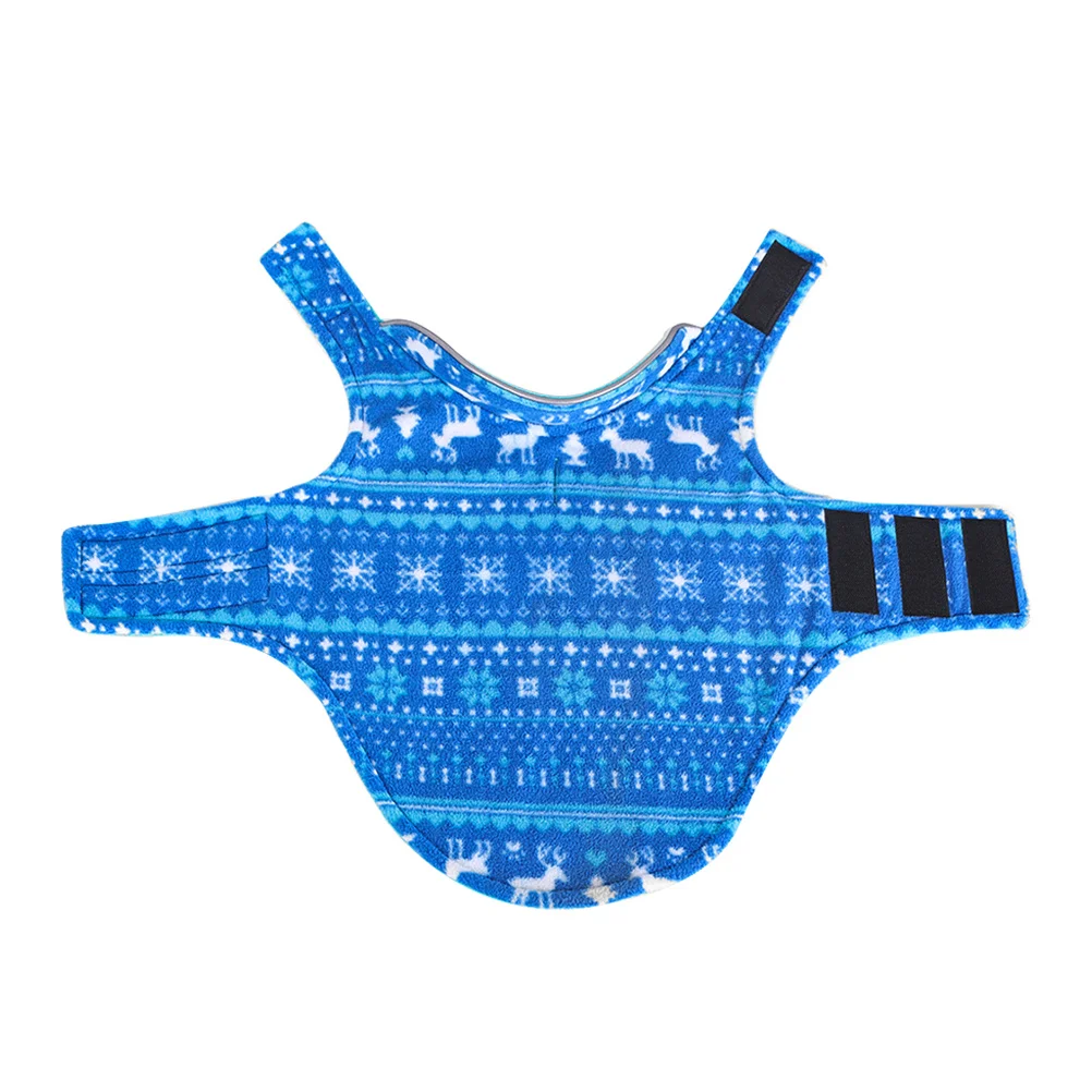 

1Pcs Dog Christmas Clothes Reversible Xmas Printed Pet Coat Reflective Strip Safety Night Wear Stylish Pet Costume
