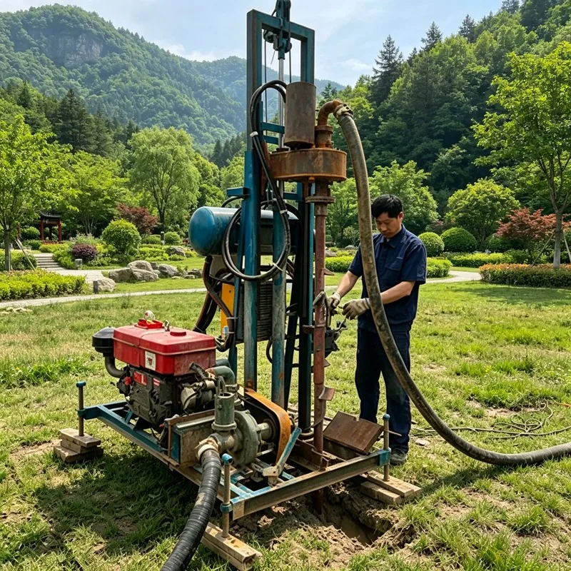 

Water Well Drilling Rig And Farm Use Water Well Drill Rig Optional Tools Support Geothermal Farm Underground Water Drilling