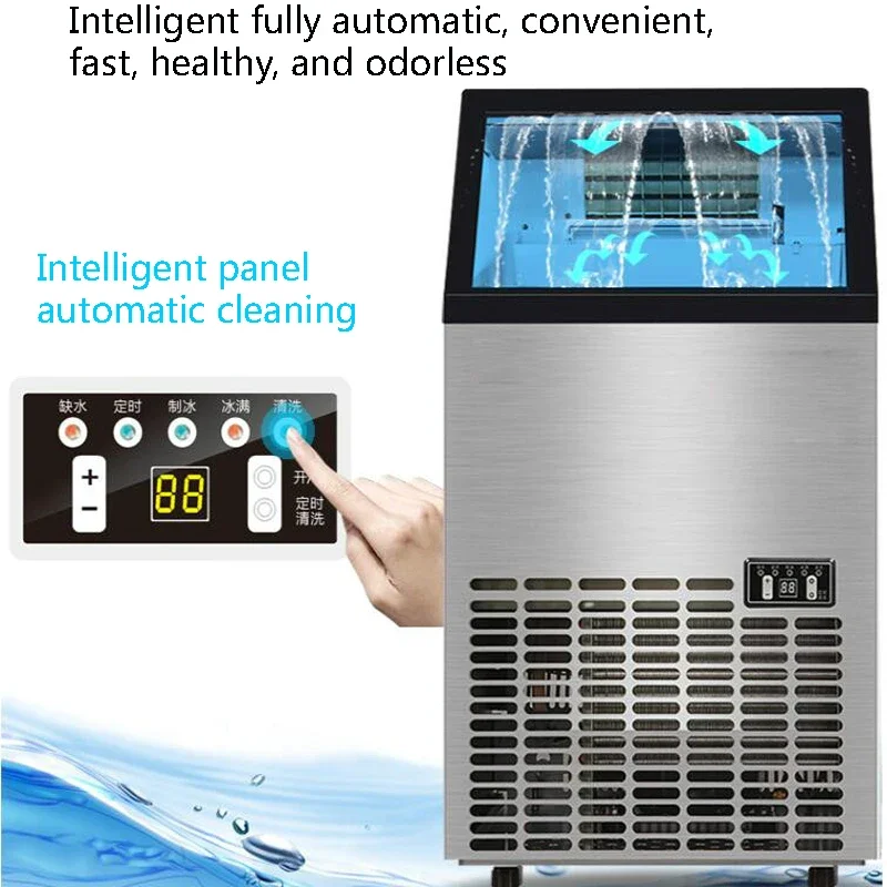 Countertop Ice Maker Machine 110LBS Daily 35 Cubes Ready In 15 Mins Compact Potable Ice Machine for Home Bar Kitchen