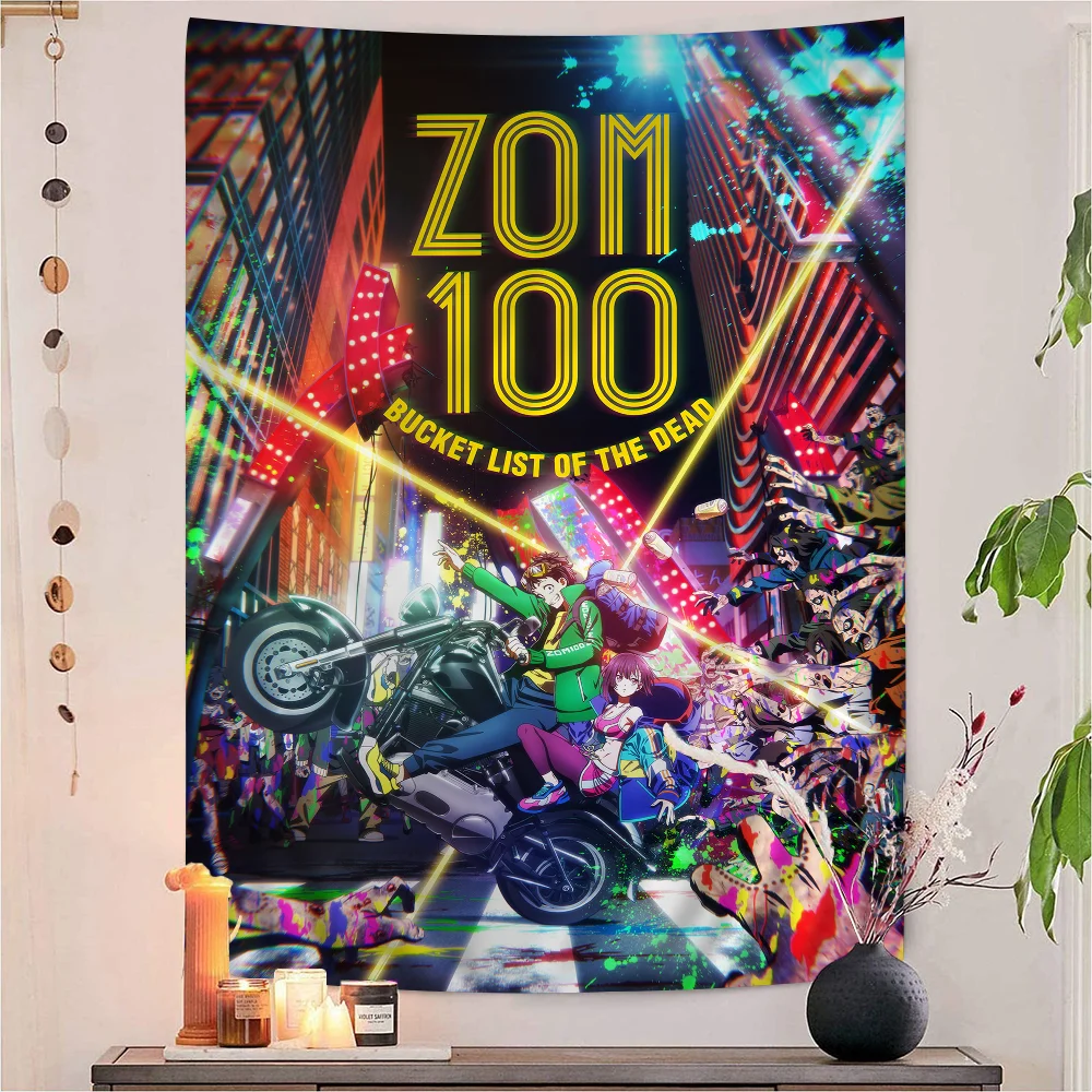 

Zom 100 Cartoon Tapestry For Living Room Home Dorm Decor INS Home Decor