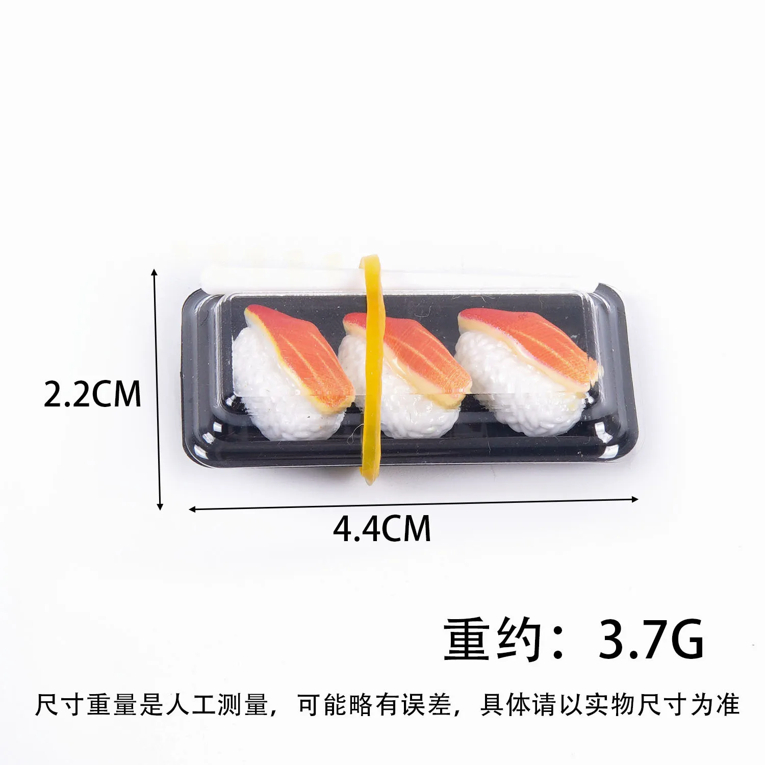 1set Mini Sushi Bento Box with Chopsticks Japanese Salmon Rice Ball Food Model Desktop Decor Craft Ornament Doll Accessories