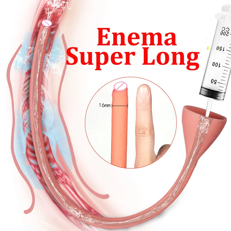 Sex Shop Super Long Vaginal Anal Enema Silicone Butt Plug 100cm SM Deep Into Anus Clean Dildo Anal Plug Sex Toys For Women Men