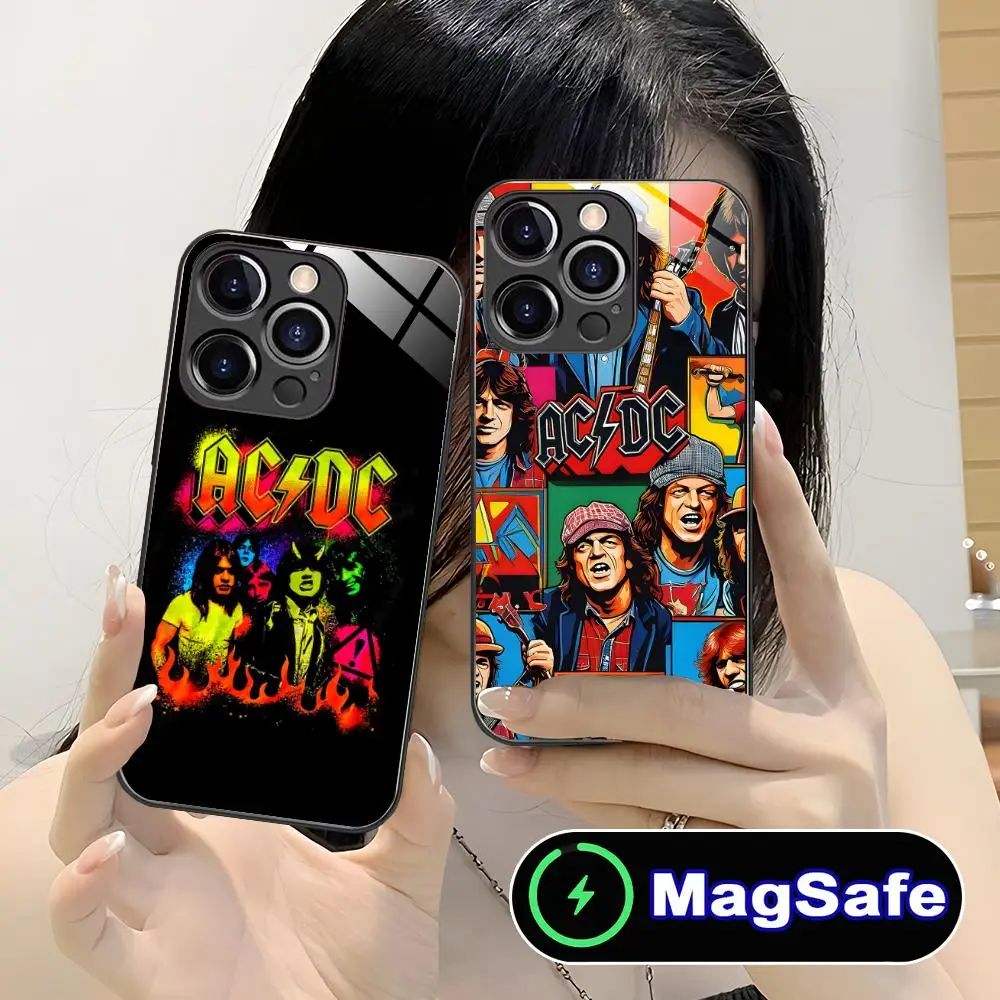 

Fashion ACCDCC Mobile Phone Case for iPhone 17 16 15 14 13 12 11 Air Pro Max Plus Mini MagSafe Glass Colorful Cover Pretty Cover