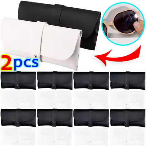 Anti Scratch Leather Glasses Bag PU Eyeglasses Case Portable Sunglasses Storage Box No Color Loss Spectacles Cases Eyewear Bags