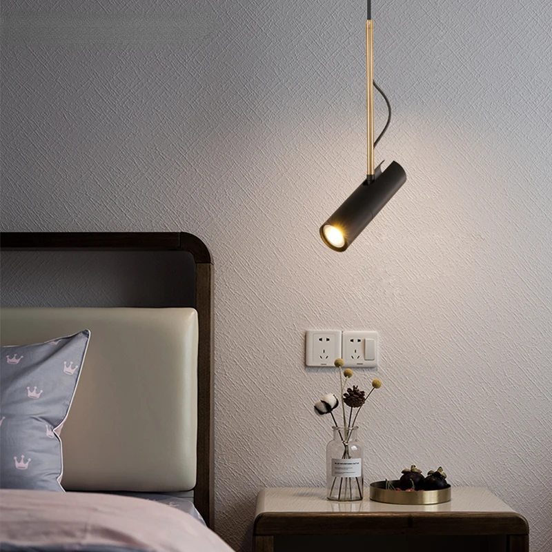 Nordic Led Verstelbare Hoek Hanger Bedhead Lezen Lange Lijn Kroonluchter Licht Restaurant Achtergrond Muur Badkamer Spotlight