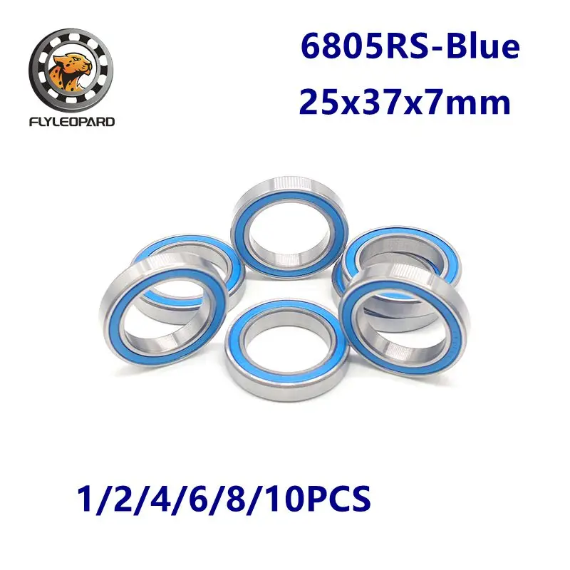 

1/2/4/6/8/10PCS 6805 2RS Bearing 25x37x7 mm ABEC-7 Metric Thin Section Ball Bearings Blue Sealed 6805RS 61805RS 6805 RS