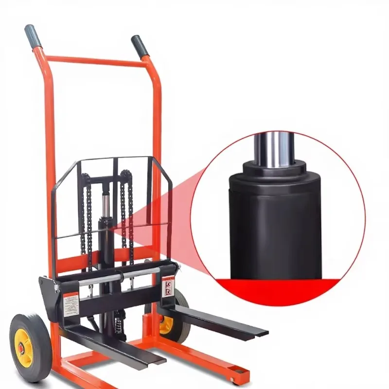 Hydraulic Lifting Hand Operated Pallet Stacker Forklift Reliable Lifting Structure Balance Support Frame Easy Push Pull Maneuver