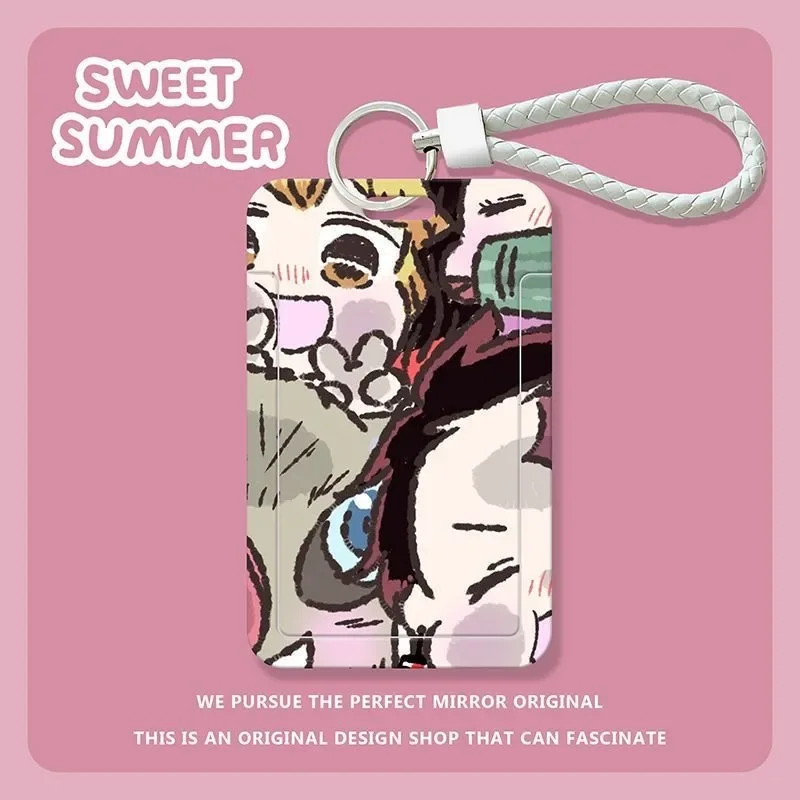 

Demon Slayer Sliding Cover Card Meal Card Bus ID Card Protective Case Multi-functional Practical Convenient ID Storage Case