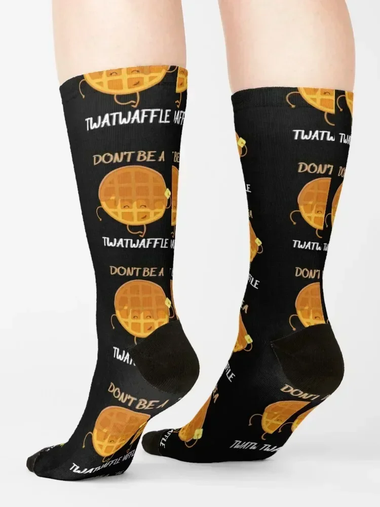 DONT BE A TWATWAFFLE (with butter) - Twat humor Socks golf Sports Non-slip funny sock Men's Socks Luxury Women's