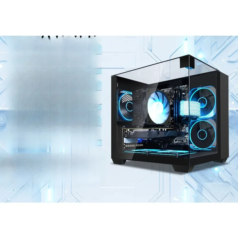 

High-Style Case Three-Sided Glass Side View Seaview Panoramic Gaming and Business Computer Case