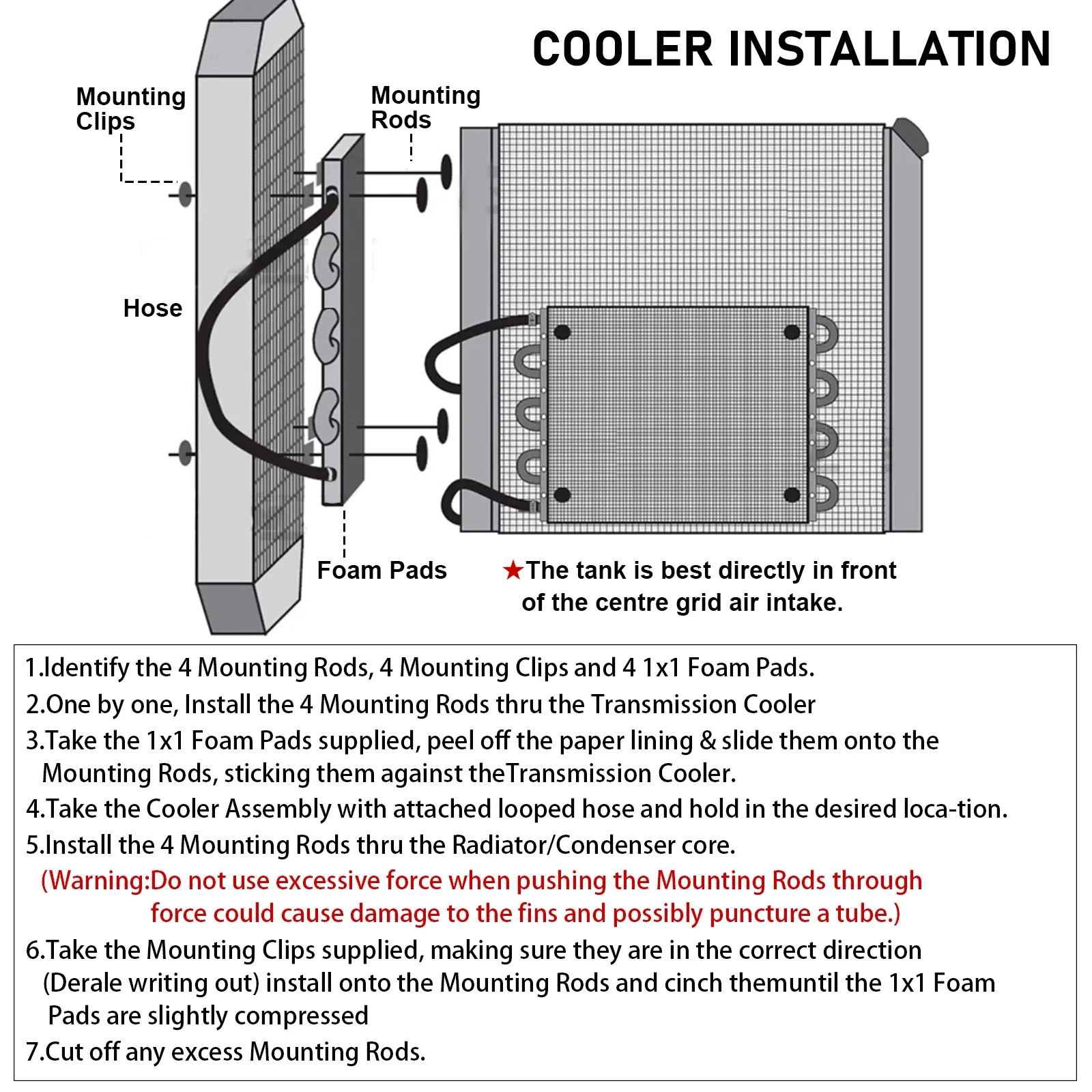 4/6/8 Row Car Air Conditioning Tube Belt Condenser Tube Transmission Oil Cooler Kit Universal Auto-Manual Radiator Converter Kit