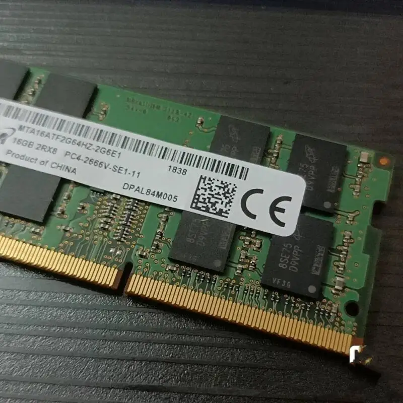 Micron RAMS DDR4 16GB 2666MHz Laptop Memory DDR4 16GB 2RX8 PC4-2666V-SE1-11 SODIMM 1.2V