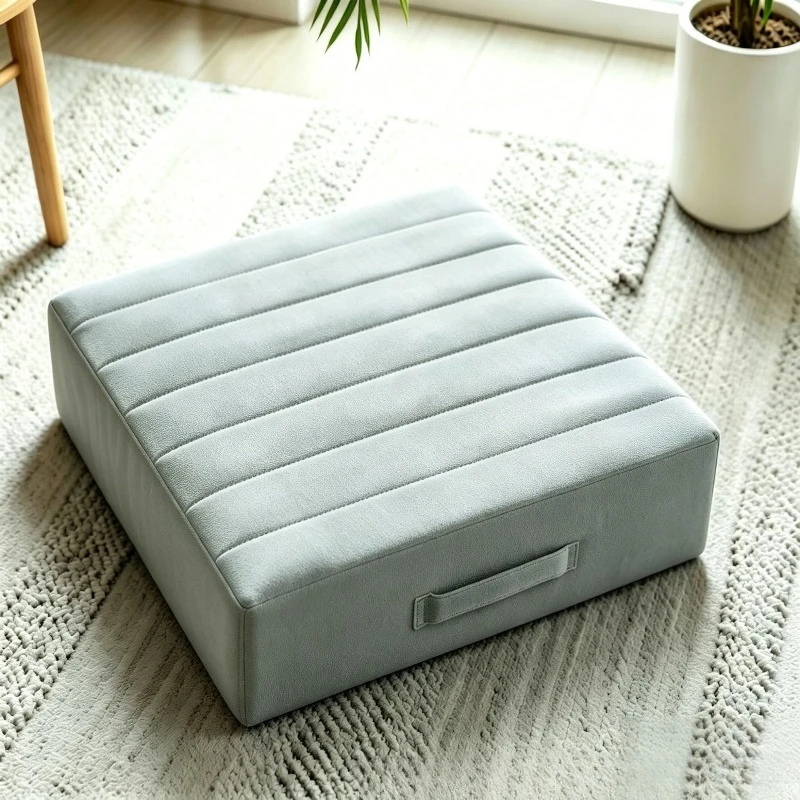 Thickened Detachable Yoga Mat, Meditation Mat Office Chair Square Cushion Floor Tatami Mat Handle Movable Yoga Equipment