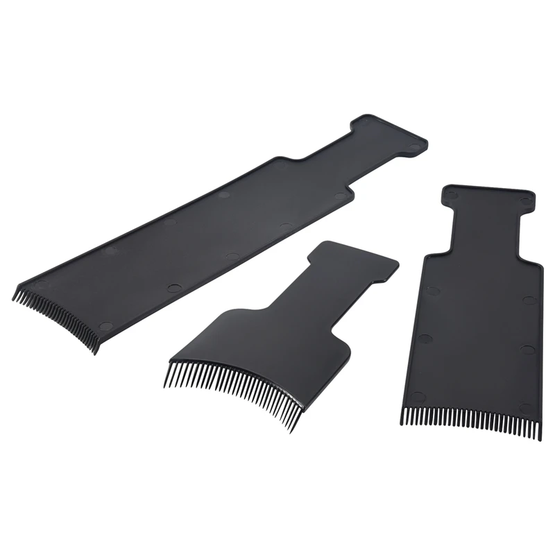 

3Pcs Long Hair Highlighting Sectioning Board Barber Flat Top Paddle Board Comb For Hair Coloring Dyeing DIY Hairdressing Tint To