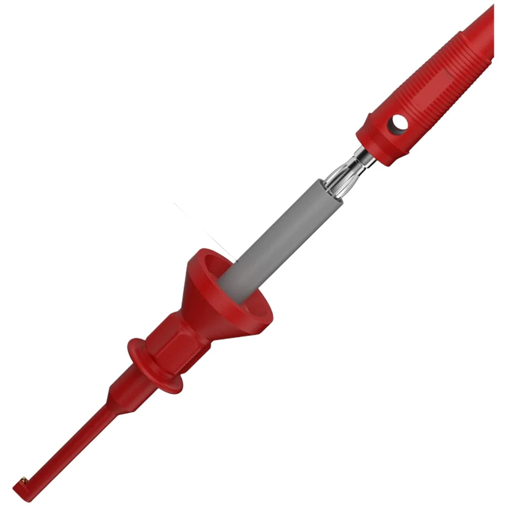 Multimeter Test Hook Probe with 2mm and 4mm Banana Connector Retractable Design for Electrical Testing CAT III 1000V 10A