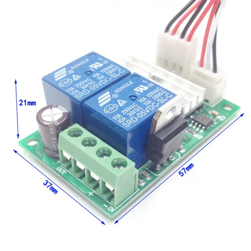 PWM regulator prędkości silnika prądu stałego 6V 12V 24V przełącznik do przodu i do tyłu elektryczny sterownik silnika popychacza 3A — zdjęcie 5