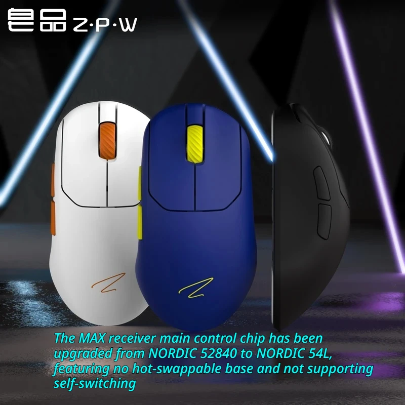 Zaopin ZPW Max Gaming Mouse Wireless Tri-mode Mouse Lightweight PAW3395 PAW3950 8K Receiver Gaming Mice for PC Esports Laptop