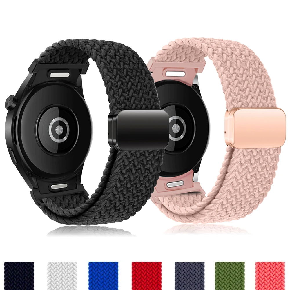 

20mm Band For Samsung Galaxy Watch 6 4 classic/5 Pro 47mm 43mm 44mm 40mm No Gaps magnetic Braided bracelet Galaxy watch 6 strap