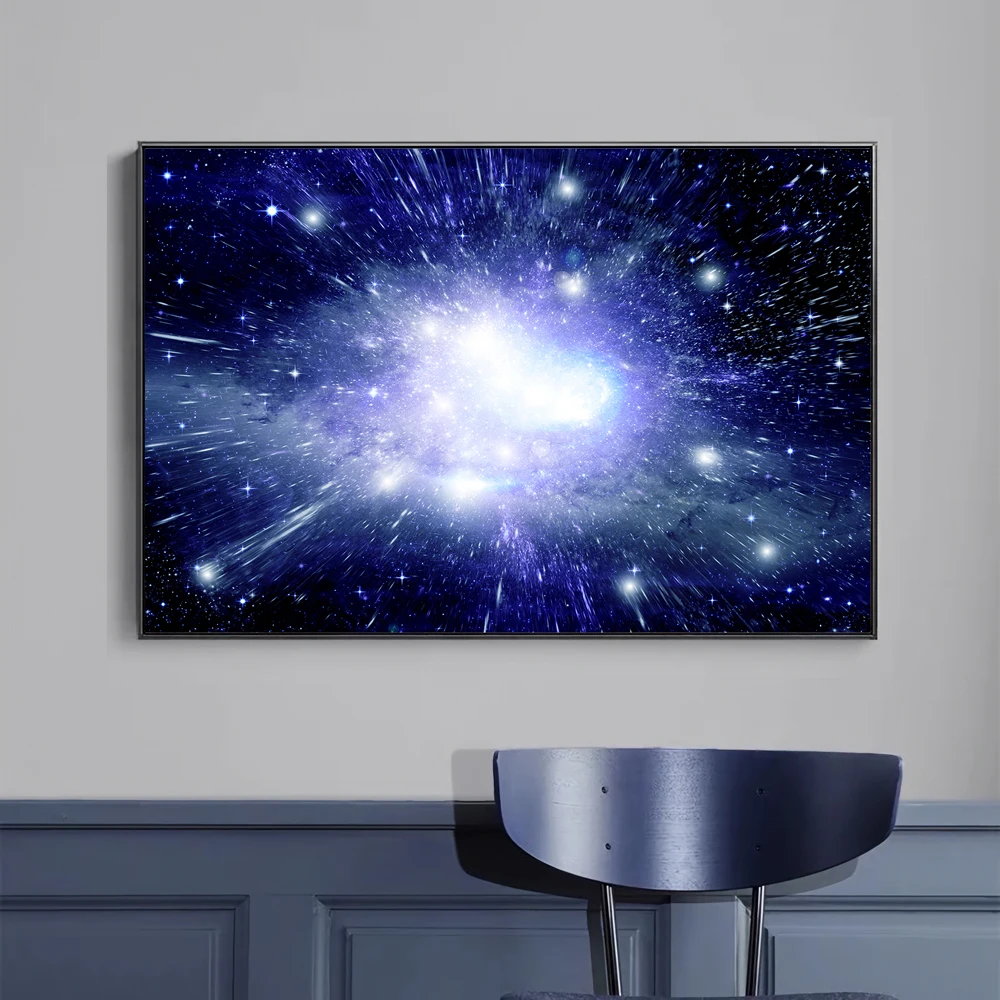 01 (3) Universe Starry Sky Explore Science Mystery Spectacular HD Image Silk Cloth Wall Poster Home Deco Art Style Festival Gift