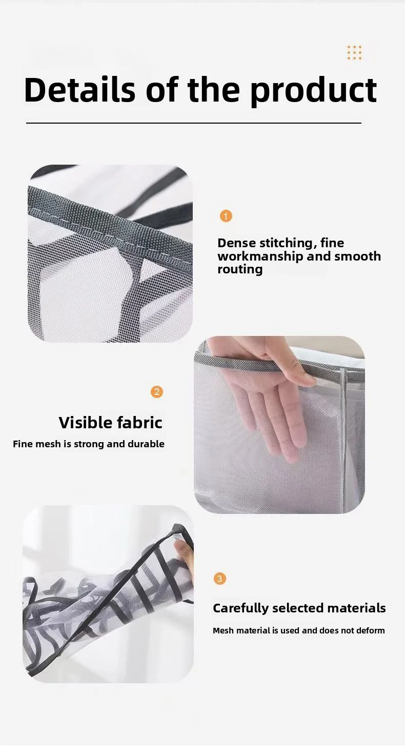 Unterwäsche-Schubladen-Organizer, Aufbewahrungsbox, faltbare Schrank-Organizer, transparenter Netz-Schubladenteiler für Unterhosen, Socken, BHs – Detail 15
