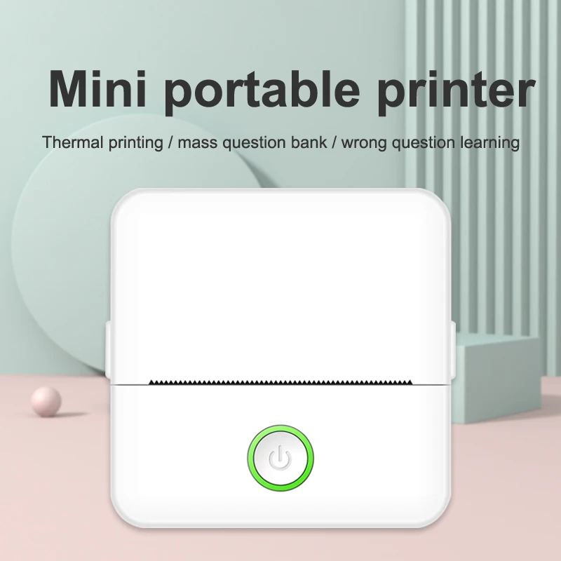 Mini Portable Printer Pocket Wireless Smart Inkless Printer Usb Chargeable Label Photo Printing Blue tooth Thermal Paper Printer