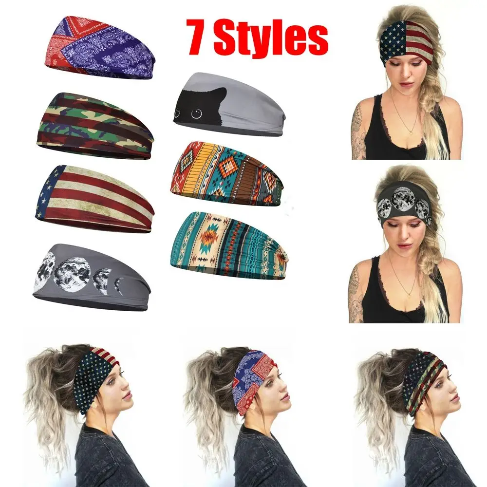 Sweat Absorbing Stretchable Multi-function Headband Scarf Yoga Hair Bands Running Hairband Fitness Sweat Bands Sports Headband