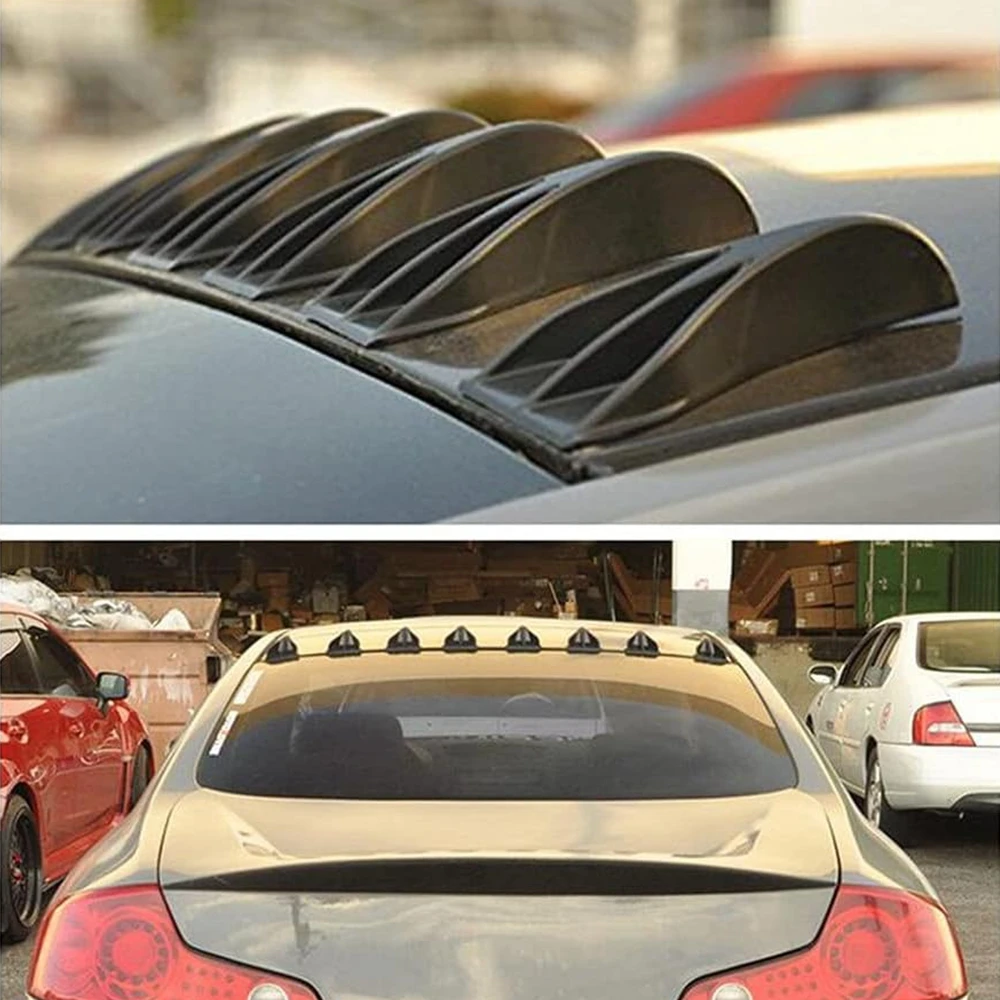 1Pcs/10Pcs Car Roof Shark Fins Spoiler, Carbon Fiber Universal Shark Fin Diffuser Vortex Generator Exterior Antenna Decoration