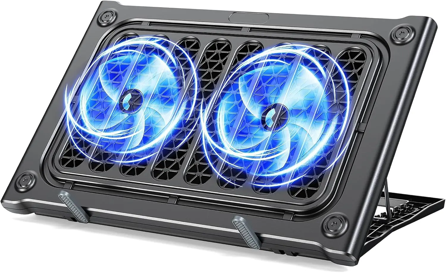 

Регулируемая охлаждающая подставка для ноутбука с 2 бесшумными вентиляторами для ноутбуков 10-15,6 дюймов, 6 уровней скорости и USB-портами