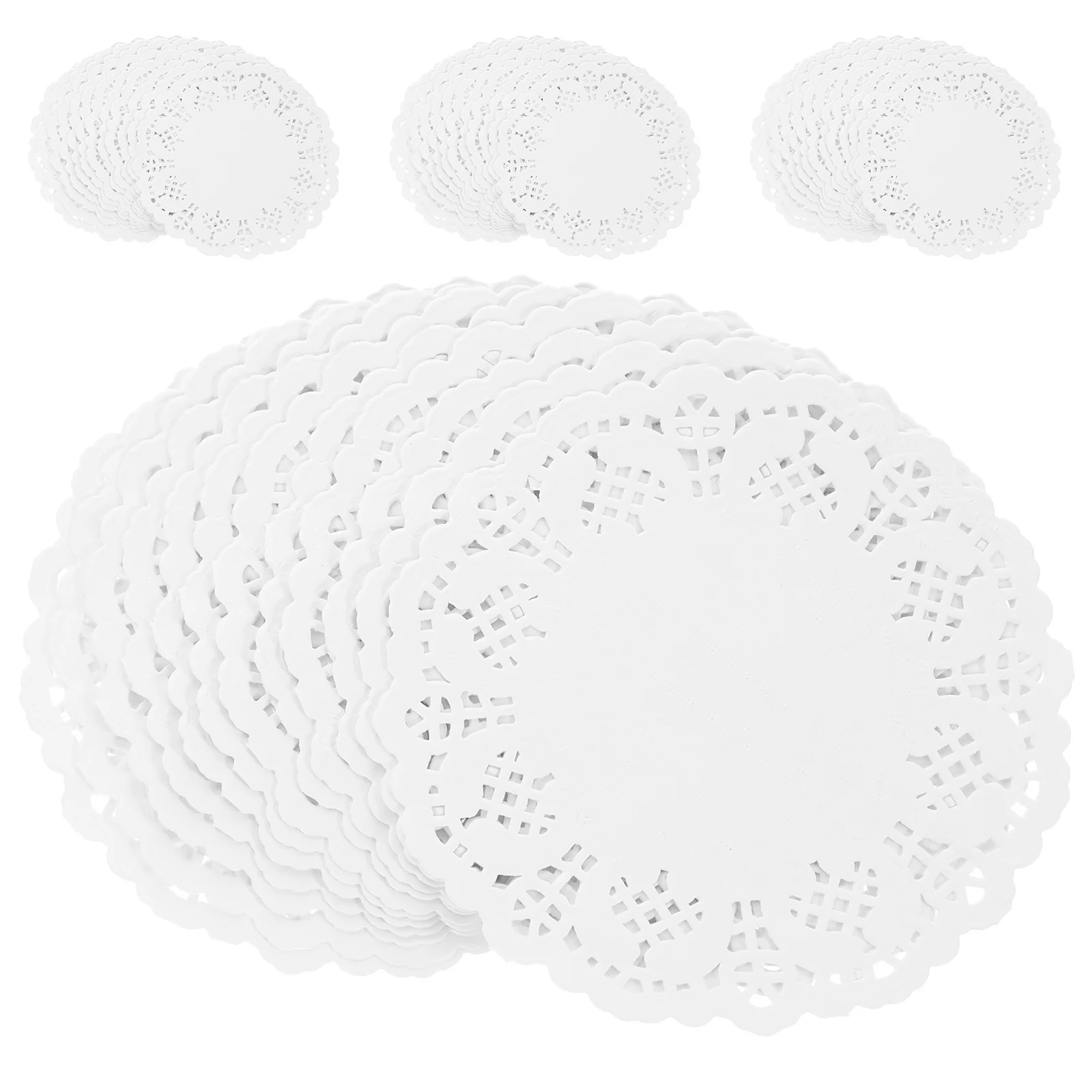 

700Pcs Paper Food Doilies Round Lace Disposable Cake Dessert Placemats 4.5inch Party Tableware Wedding Buffet Decor