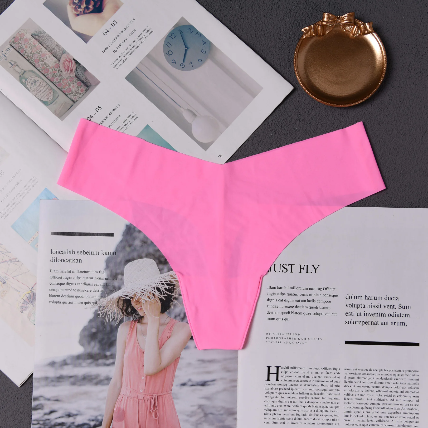 Women ruffles Underwear Invisible Seamless T Panties G-String Female Sexy Thongs Intimates Lingerie Ladies Briefs 1pcs abc01 image 2