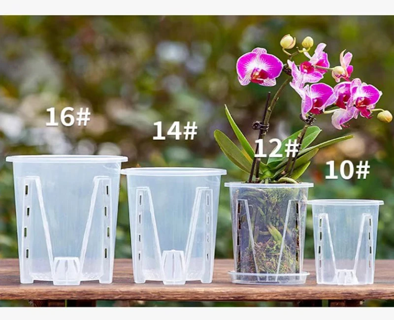 5pcs Ultra Transparent Breathable Flowerpot Used For Butterfly Orchid Planting, Home Potted Plants And Garden Nursery Cups A1