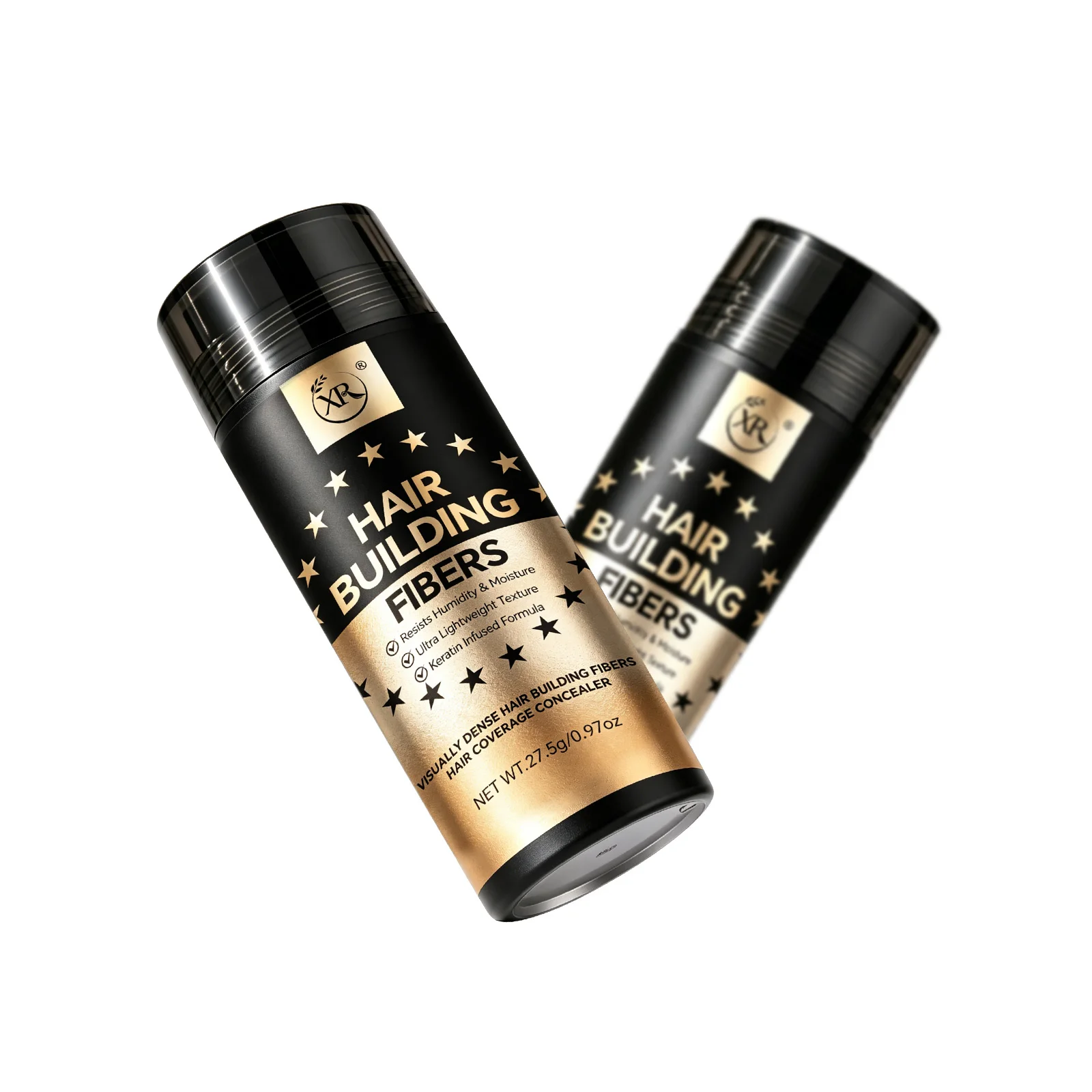 3-in-1 Hair Building Fibers Kit: Fiber Powder,Spray Nozzle,Comb with Box,Instant Hairline Fill for Thinning Fine Hair,Unisex