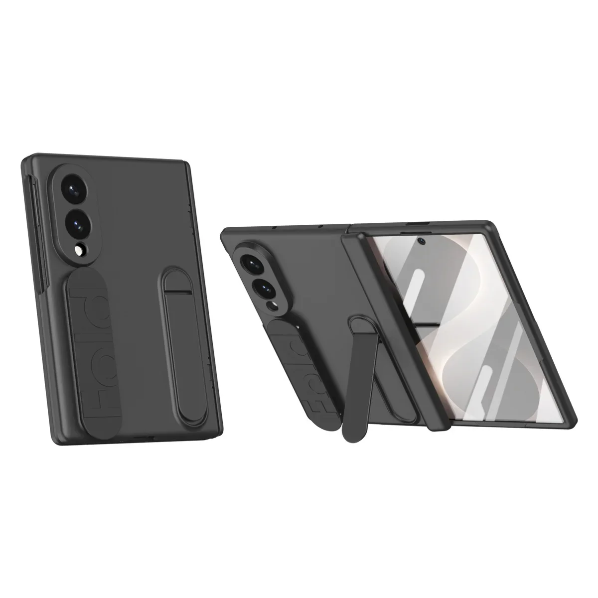 For Samsung Galaxy Z Fold8 ultra / Fold 8 Case, Wide-Screen Foldable Display, Wrist Strap Stand, Full-Cover Hinge Protection
