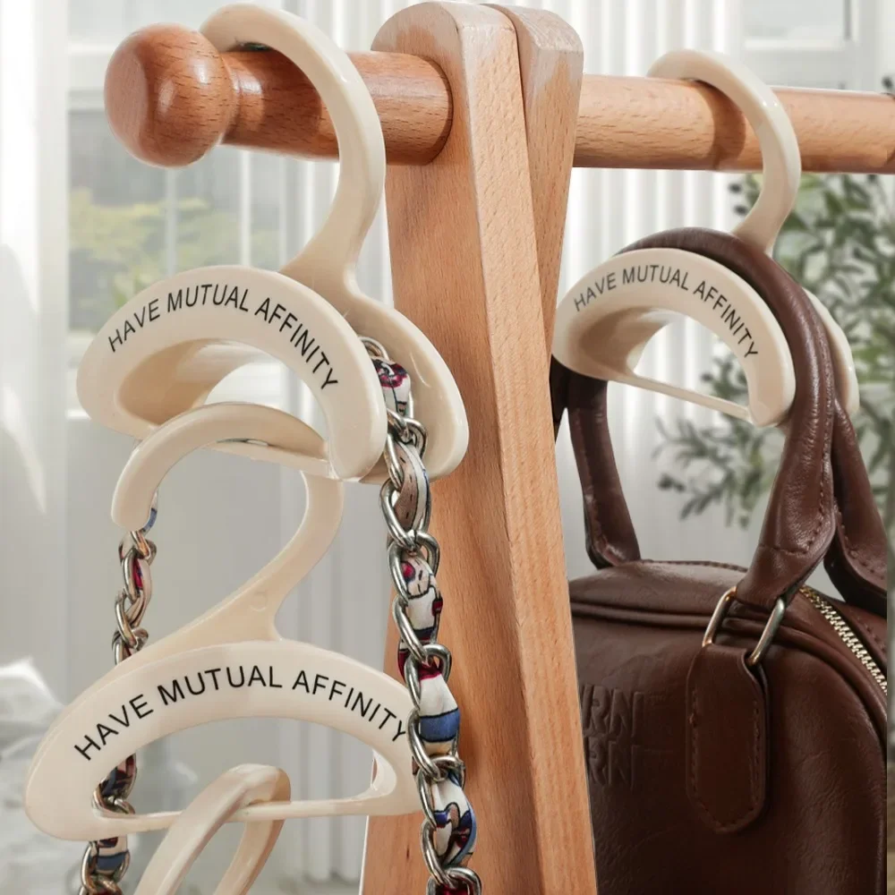 6/1PCS Multifunction Handbag Hangers Wardrobe Hat Silk Scarf Hanging Storage Rack Enduring Arched Hanger Hook for Shawls Ties