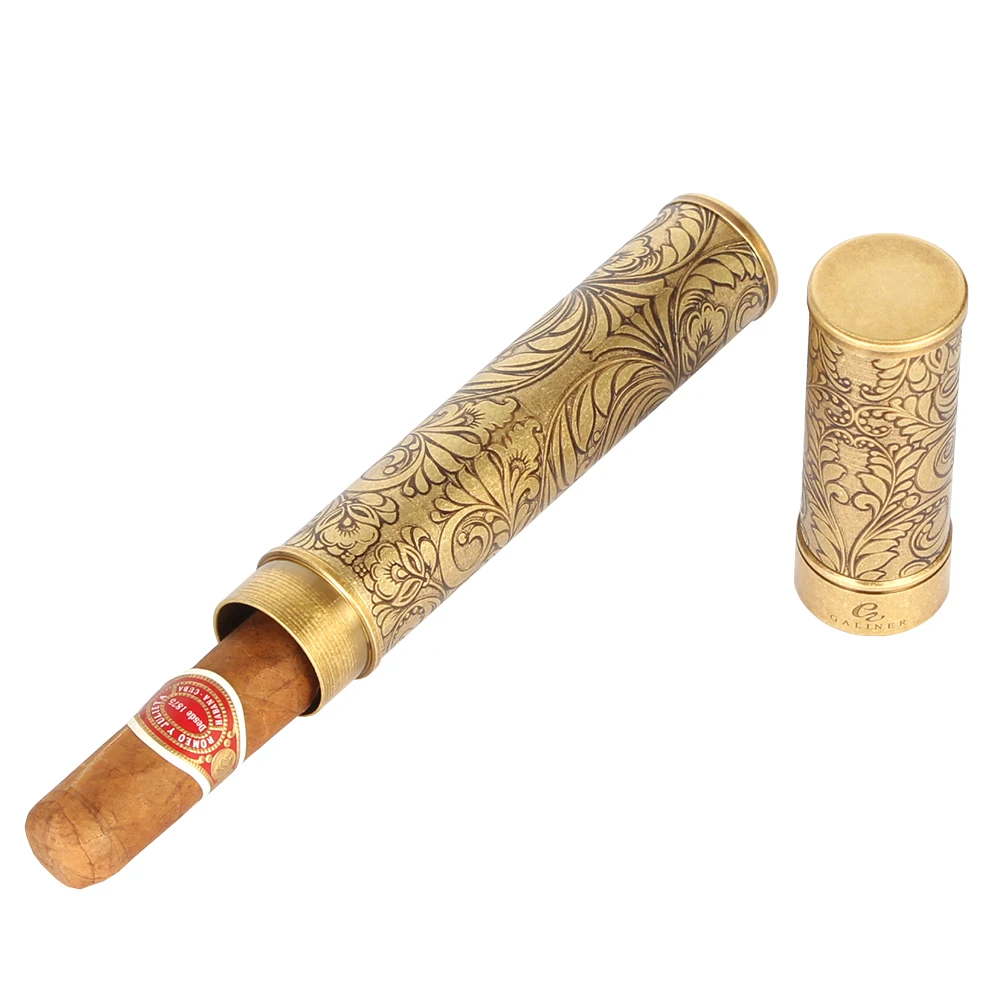 GALINER Cigar Tube Jar Box Smoking Accessories Holder Portable Humidor With Cutter Cigar Tobacco Clipper Set