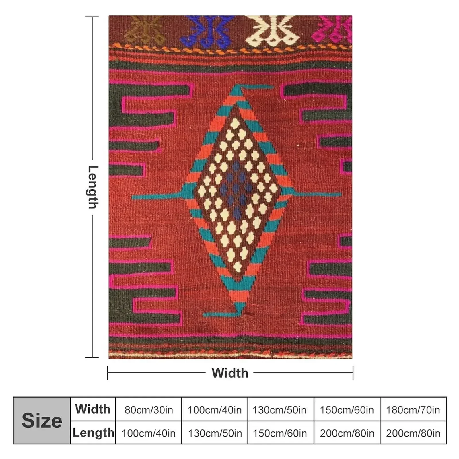 Decorative Kilim, Navaho Weave, Woven Textile Throw Blanket Flannels Decorative Sofas Soft sofa bed Blankets