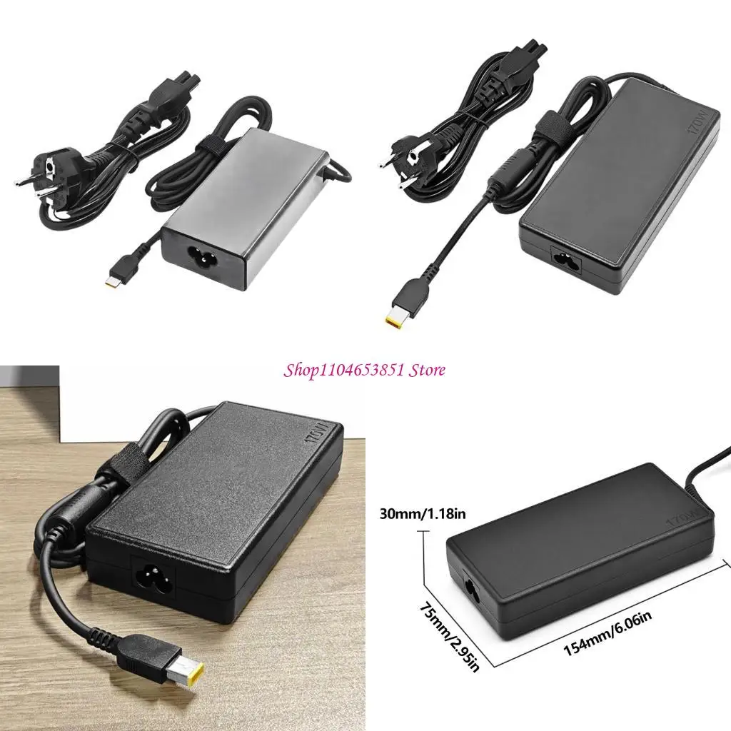

Universal 170W 20V 8.5A Power Adapters for Various Laptops Yellow Square Tip