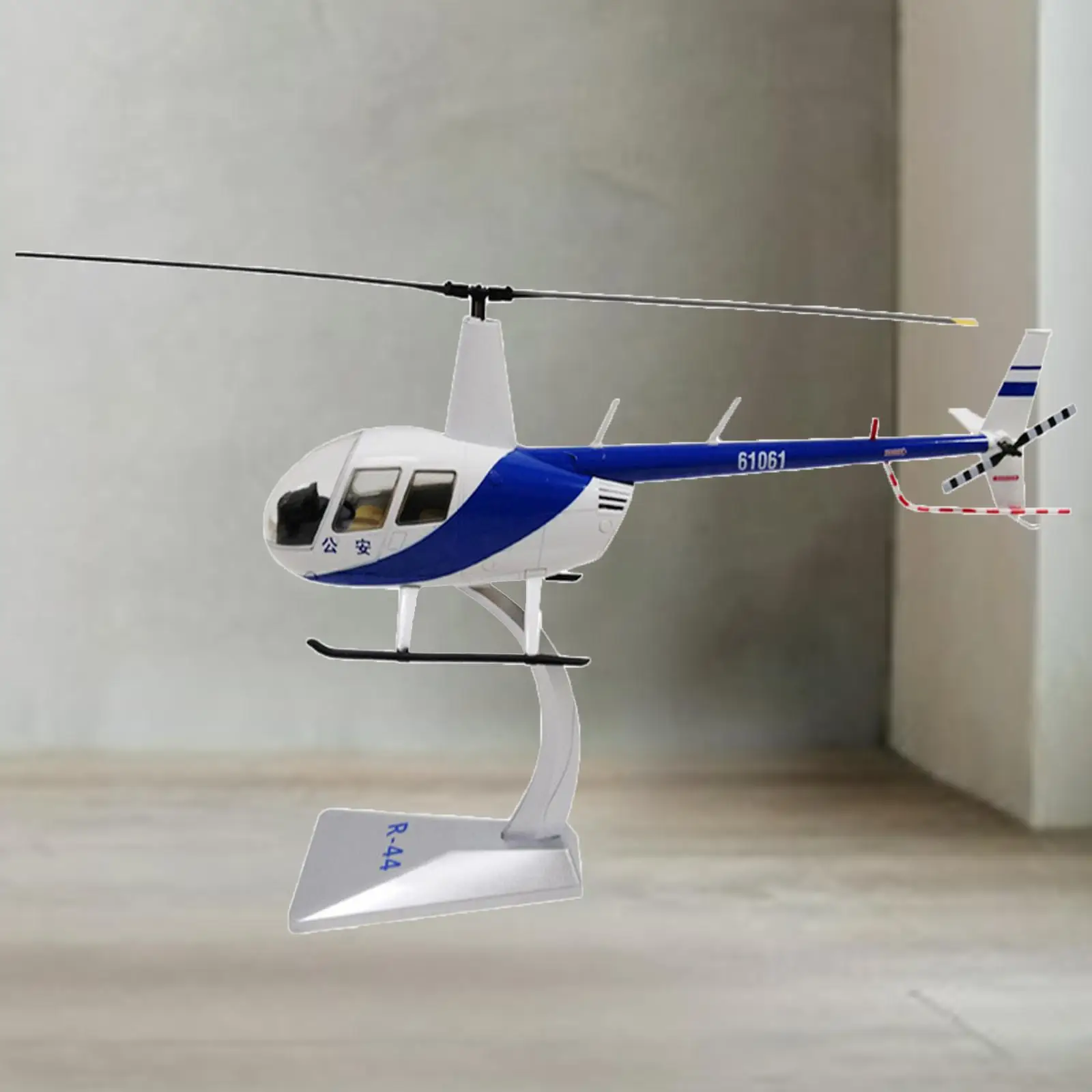 1:32 ROBINSON R44 Diecast Model Aircraft w/ Dispaly Stand Collectables Gifts Office Decor