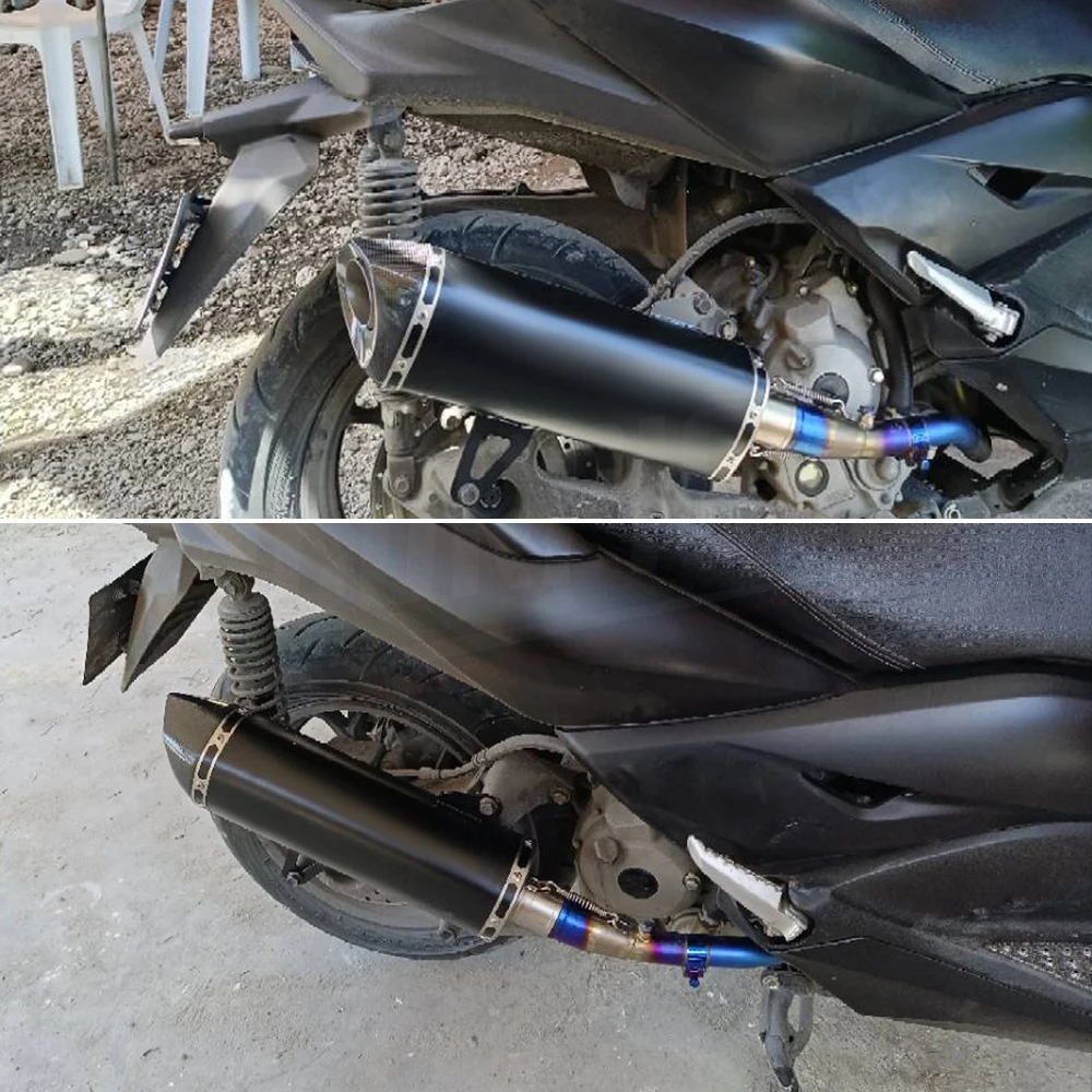 For XMAX300 250 XMAX 300 X MAX250 Motorcycle Exhaust Escape Moto Muffler Slip on Motorcycle Front Pipe Stainless Steel Tube