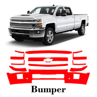 Car Precut Paint Protection Film Front Bumper Anti-scratch Exterior TPU PPF For Chevrolet Silverado 2500 HD 2015-2019