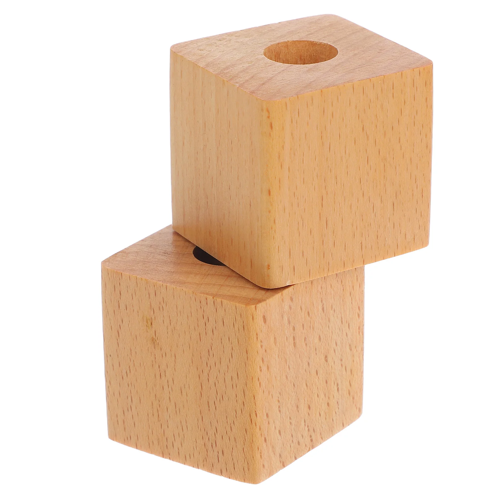 

2 Pcs Wooden Pen Holder Storage Cube Desk Office Simple Square ganizer Container Stationery Accessories Bamboo Planter