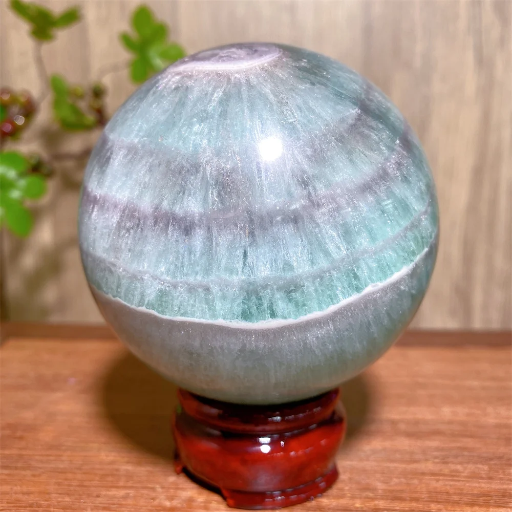 Natural Unique Big Crystal Green Fluorite Sphere Healing Energy Reiki Birthday Gift Stone Crafts Sphere FengShui Home Decor Gift