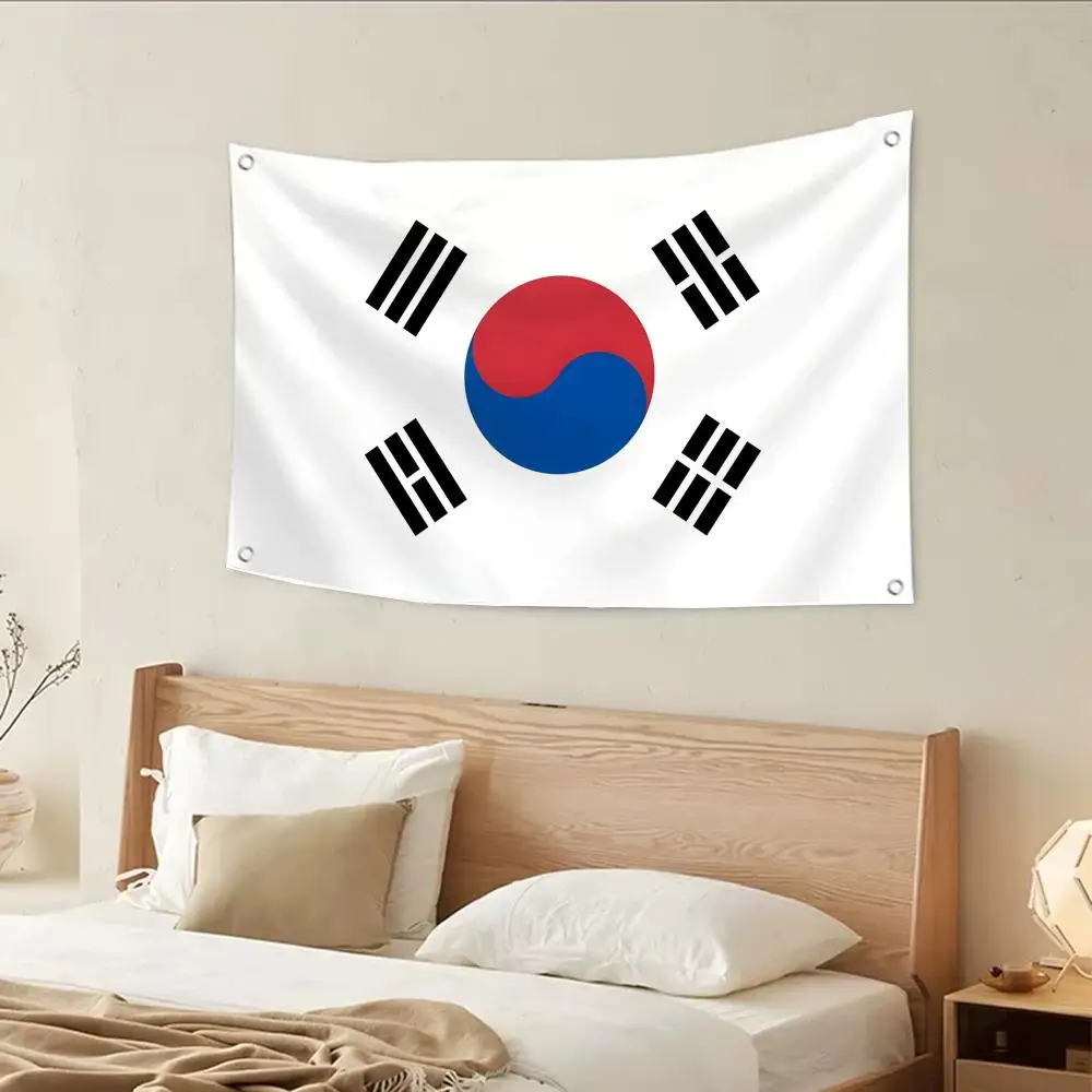 South Korea flag Flags flags four rings hanging no edging for indoor use and outdoor decor easy hanging