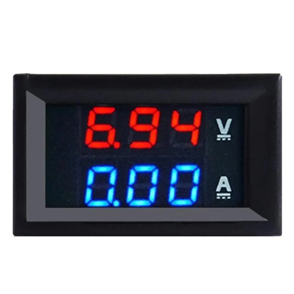 1Pcs DC 0-100V 10A Digital Voltmeter Ammeter Red Blue LED Display DSN-VC288 Module Current Meter Panel High Precision