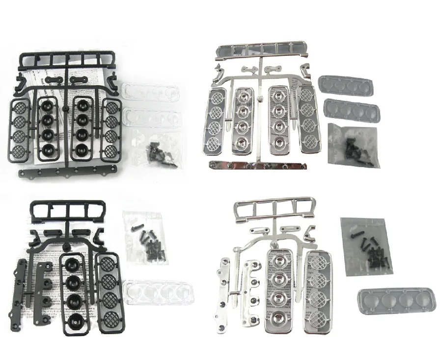 Real Gimmick 4 lights/6 lights light fixture black / silver for 1/10 R/C racing drift cars 1/10 R/C  trucks