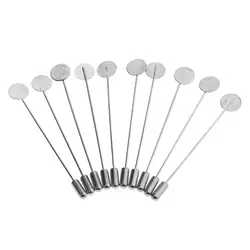 10Pcs Handmade DIY Lapel Pin Base Flower Boutonniere Stick Pin Mens Suit Making
